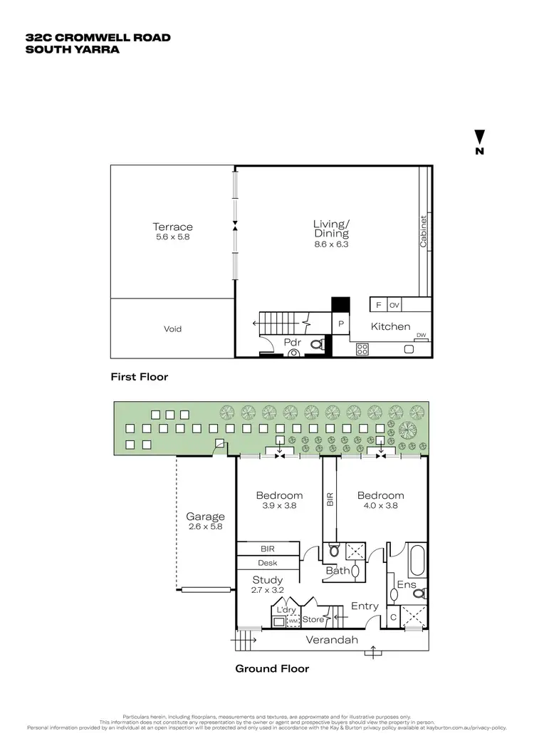 Floorplan of Homely townhouse listing, 32C Cromwell Road, South Yarra VIC 3141