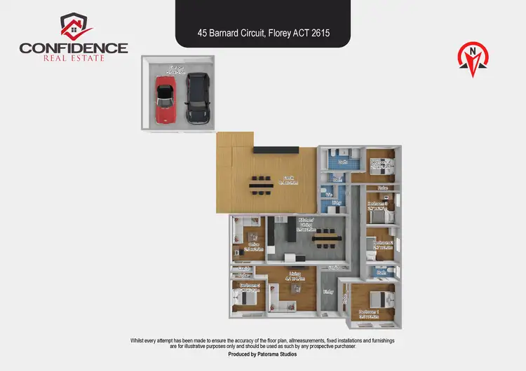 Floorplan of Homely house listing, 45 Barnard Circuit, Florey ACT 2615