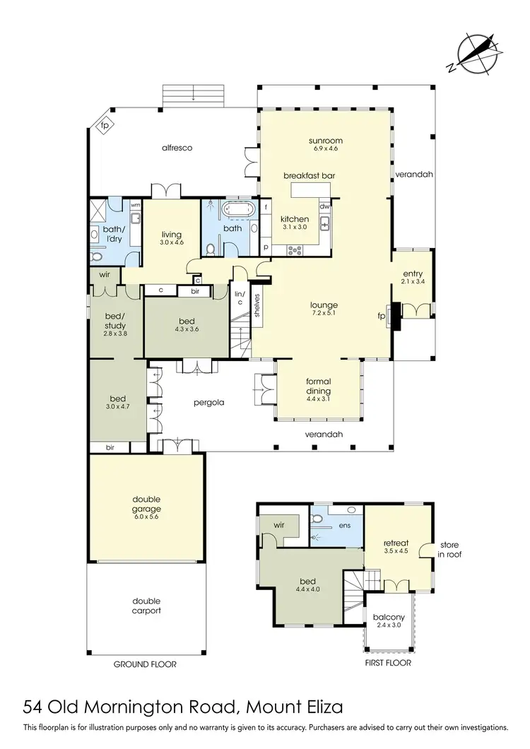 Floorplan of Homely house listing, 54 Old Mornington Road, Mount Eliza VIC 3930