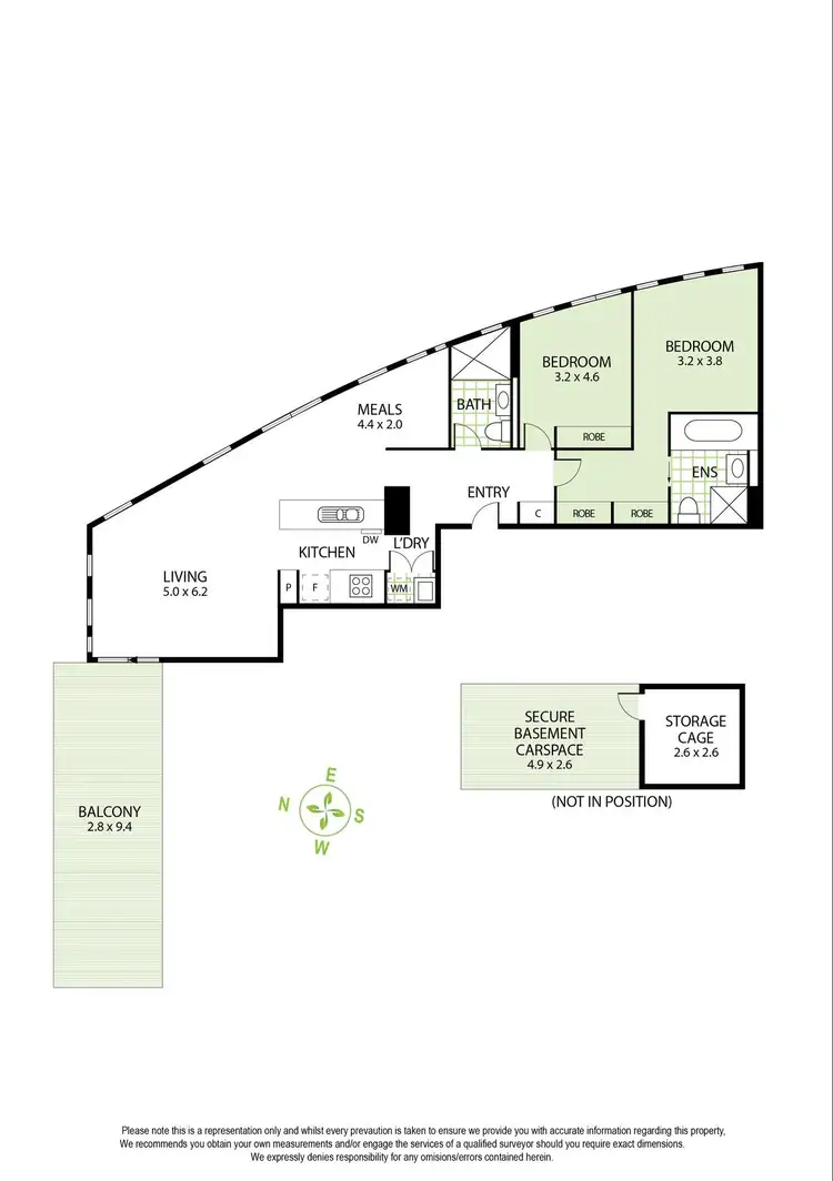 Floorplan of Homely apartment listing, 402/770A Toorak Road, Glen Iris VIC 3146