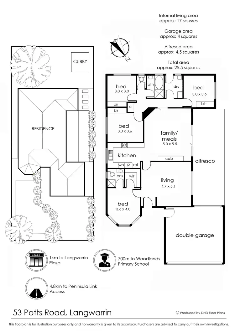 Floorplan of Homely house listing, 53 Potts Road, Langwarrin VIC 3910