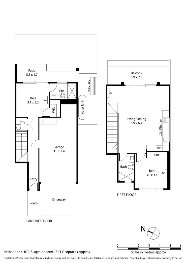 Floorplan of Homely townhouse listing, 7/19 Northcliffe Road, Edithvale VIC 3196