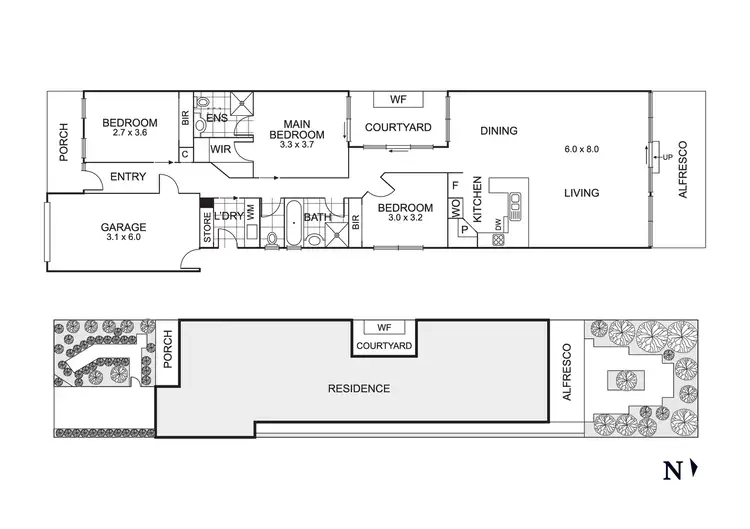 Floorplan of Homely townhouse listing, 27B Booker Street, Cheltenham VIC 3192