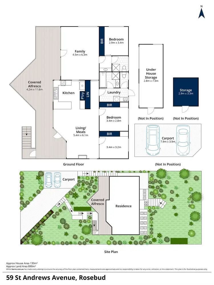 Floorplan of Homely house listing, 59 St Andrews Avenue, Rosebud VIC 3939