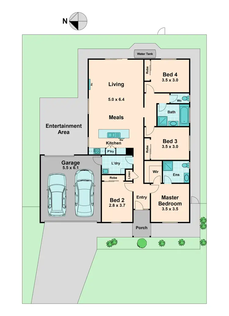 Floorplan of Homely house listing, 5 Burges Lane, Broadford VIC 3658