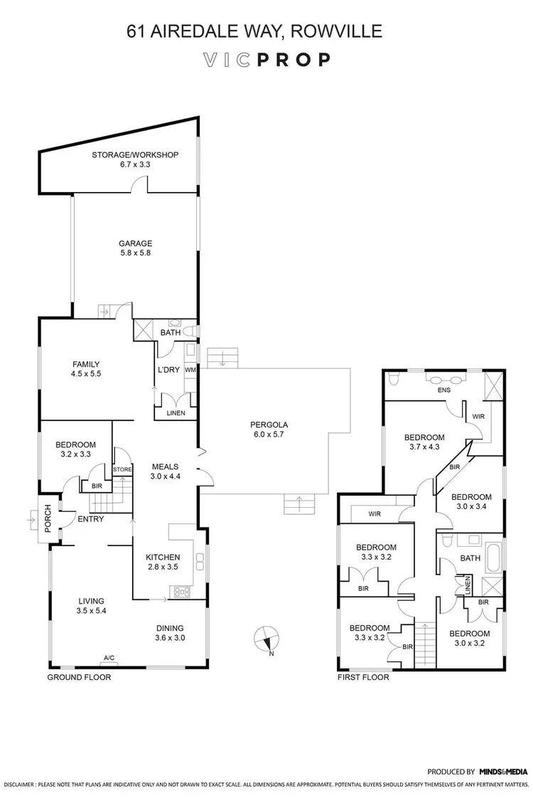 Floorplan of Homely house listing, 61 Airedale Way, Rowville VIC 3178