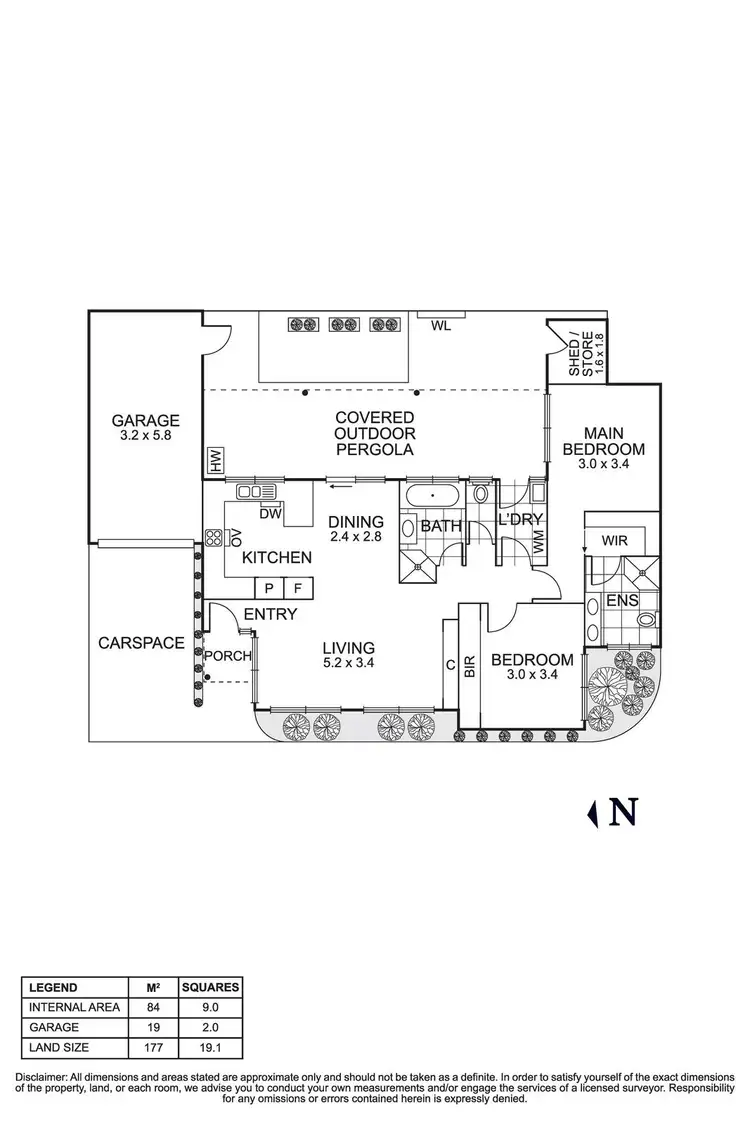 Floorplan of Homely unit listing, 2/53 Coulstock Street, Epping VIC 3076