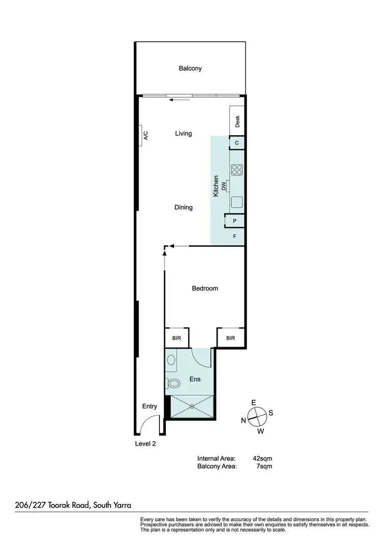 Floorplan of Homely apartment listing, 206/227 Toorak Road, South Yarra VIC 3141