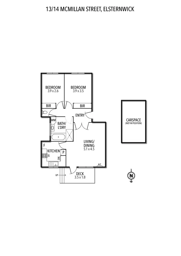 Floorplan of Homely apartment listing, 13/14 McMillan Street, Elsternwick VIC 3185