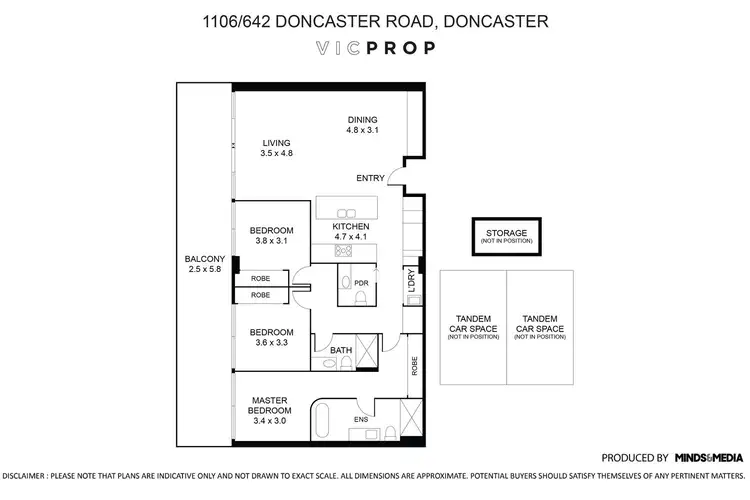 Floorplan of Homely apartment listing, 1106/642 Doncaster Road, Doncaster VIC 3108