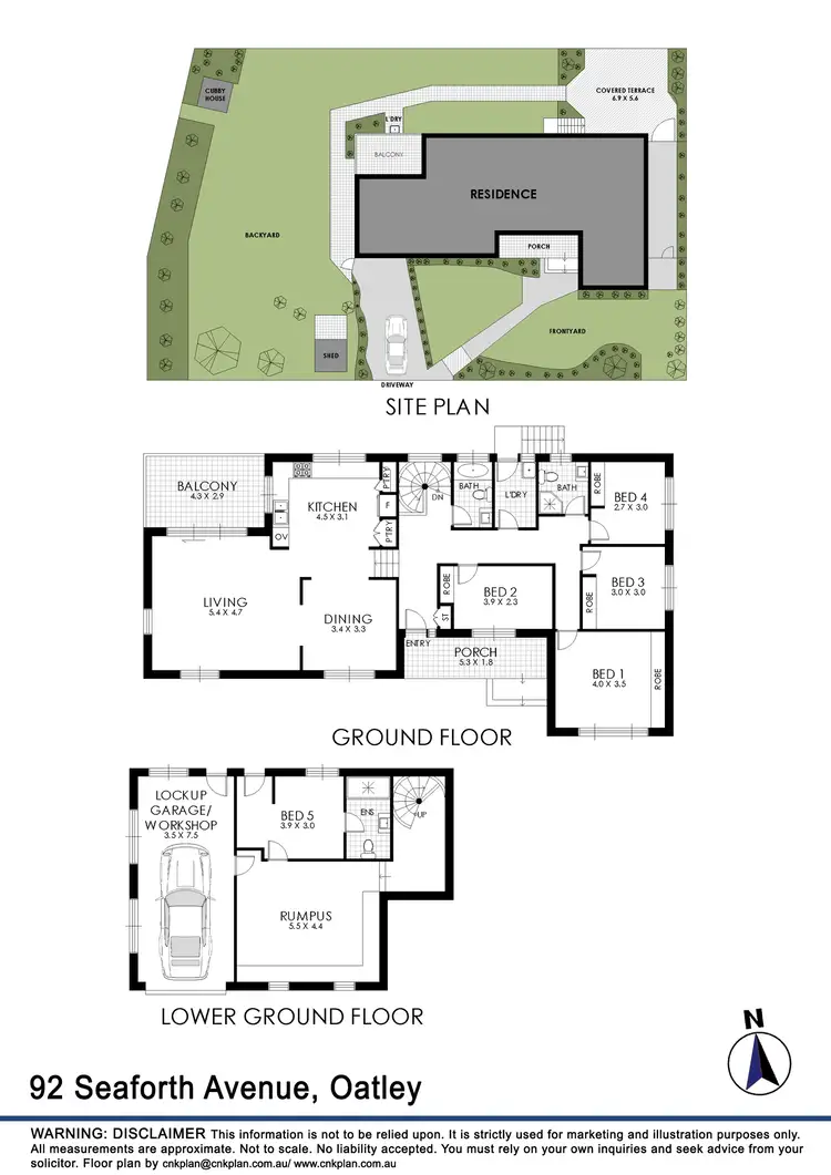 Floorplan of Homely house listing, 92 Seaforth Avenue, Oatley NSW 2223