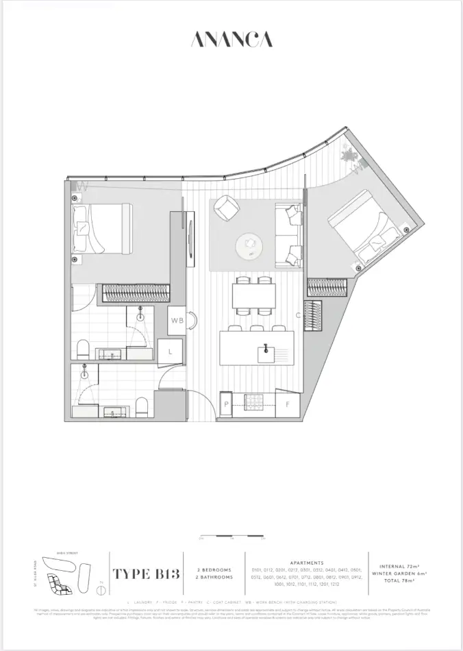Floorplan of Homely apartment listing, 512/605 St Kilda Road, Melbourne VIC 3004