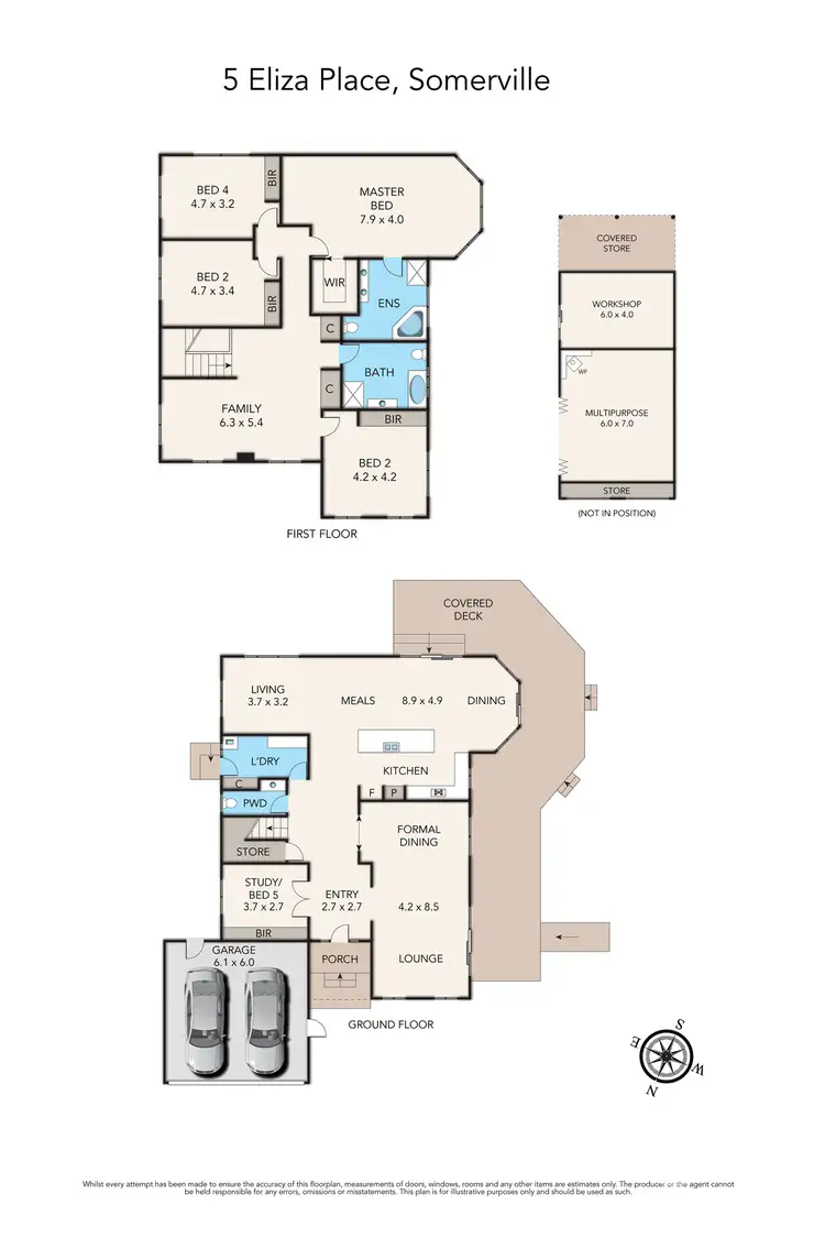 Floorplan of Homely house listing, 5 Eliza Place, Somerville VIC 3912