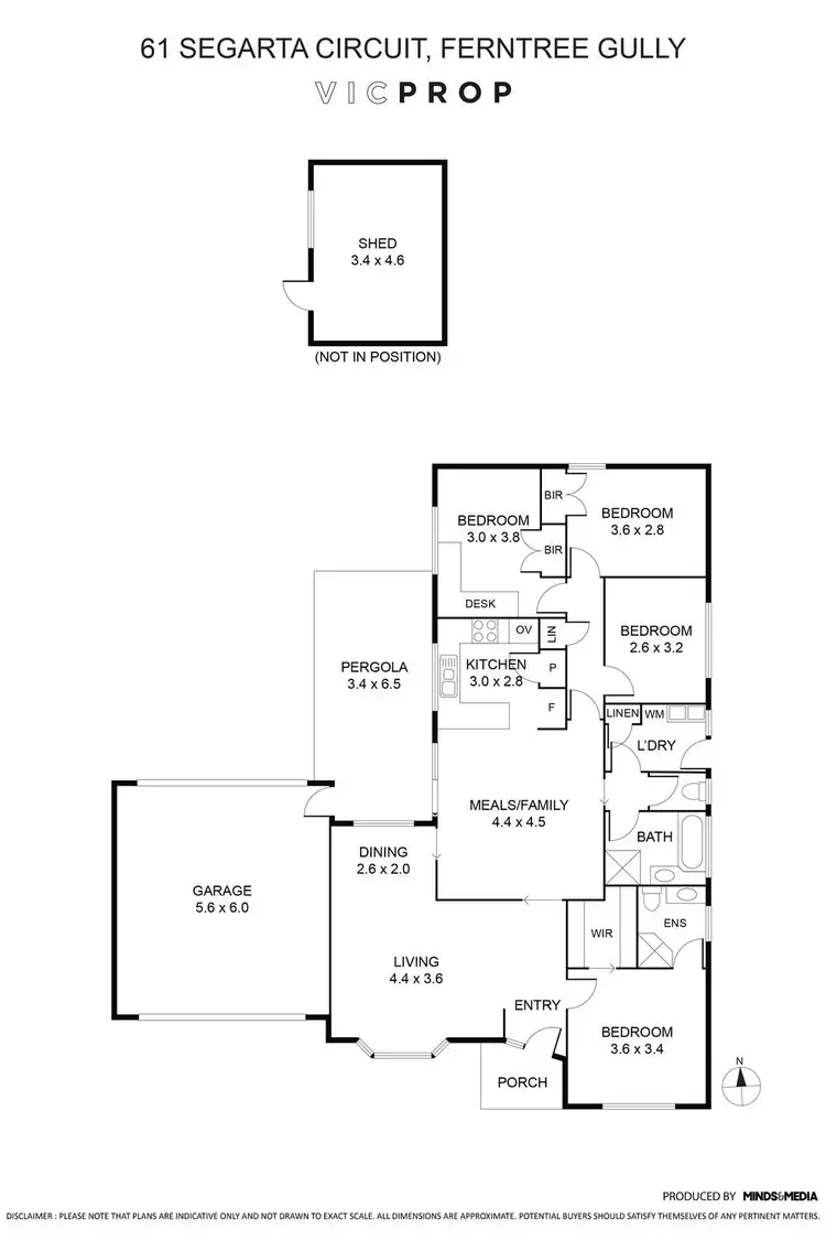 Floorplan of Homely house listing, 61 Segarta Circuit, Ferntree Gully VIC 3156