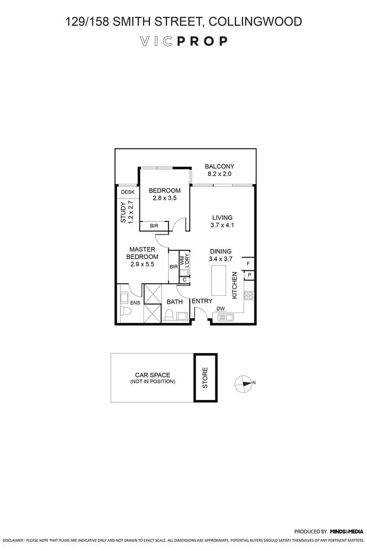 Floorplan of Homely apartment listing, 129/158 Smith Street, Collingwood VIC 3066