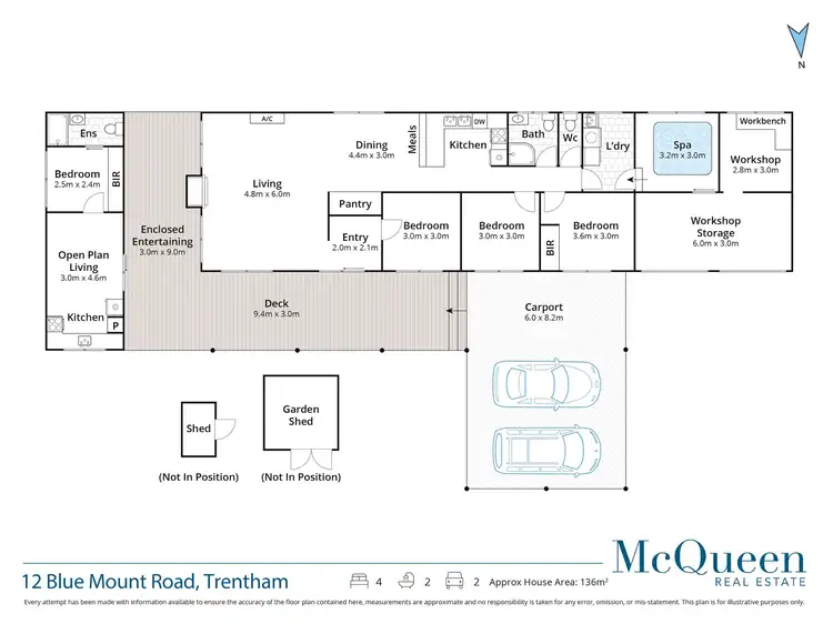 Floorplan of Homely house listing, 12 Blue Mount Road, Trentham VIC 3458