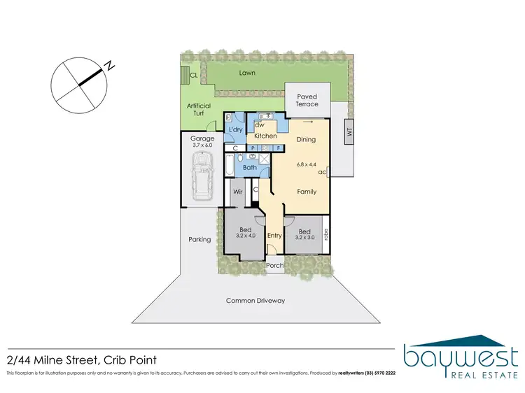 Floorplan of Homely unit listing, 2/44 Milne Street, Crib Point VIC 3919