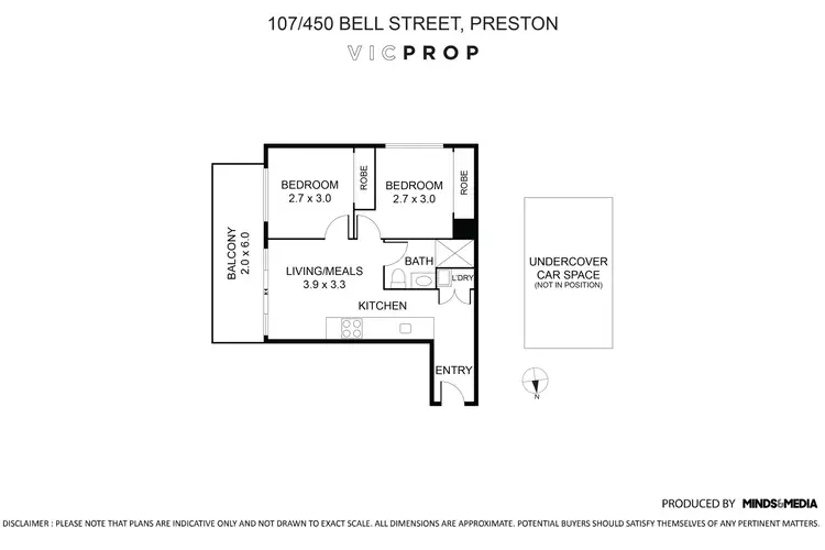 Floorplan of Homely apartment listing, 107/450 Bell Street, Preston VIC 3072