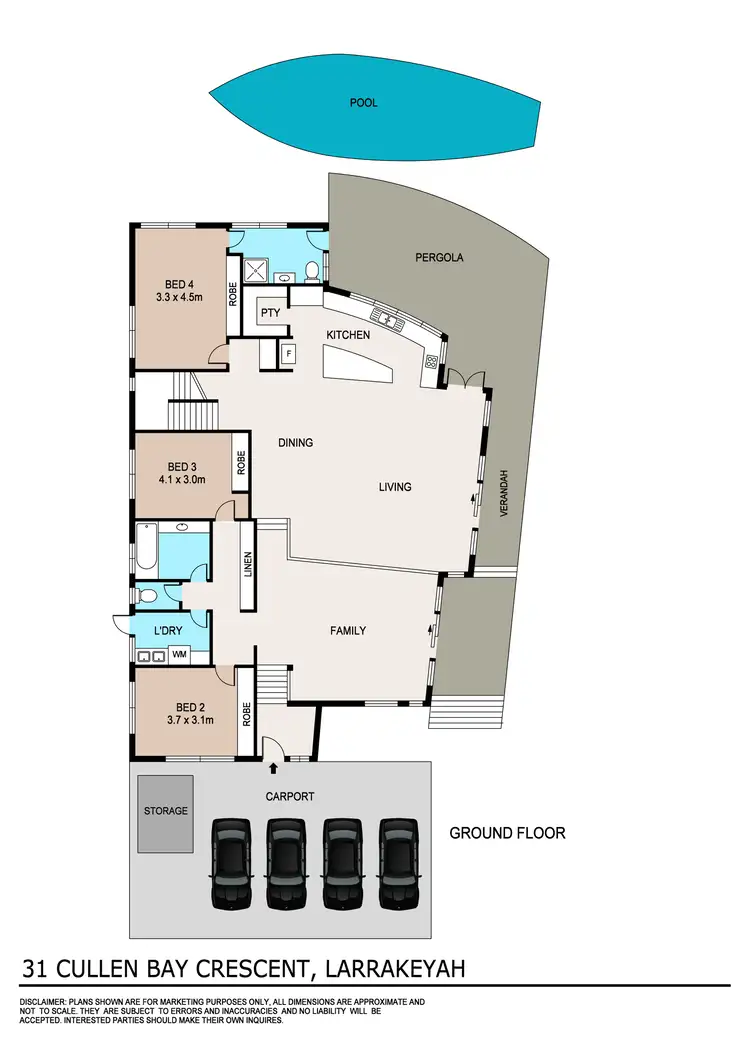 Floorplan of Homely house listing, 31 Cullen Bay Crescent, Cullen Bay NT 820