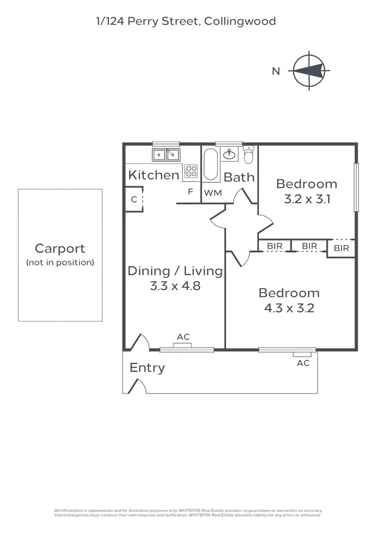 Floorplan of Homely apartment listing, 1/124-126 Perry Street, Collingwood VIC 3066