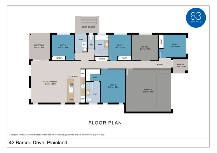Floorplan of Homely house listing, 42 Barcoo Drive, Plainland QLD 4341