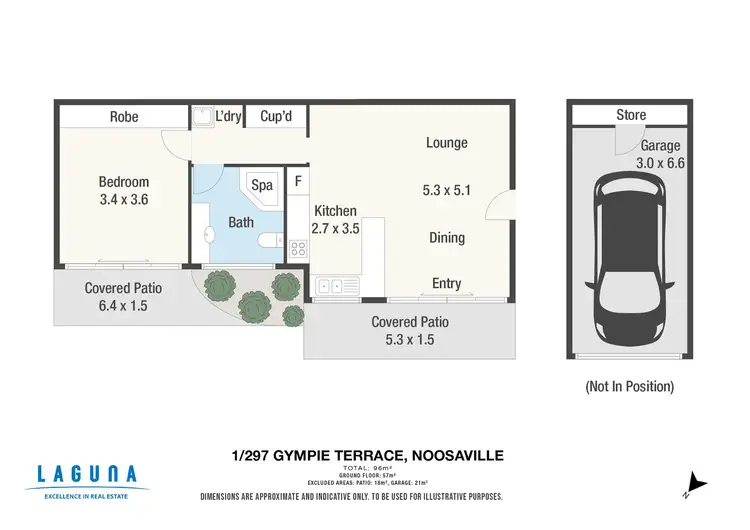 Floorplan of Homely unit listing, 1/297 Gympie Terrace, Noosaville QLD 4566