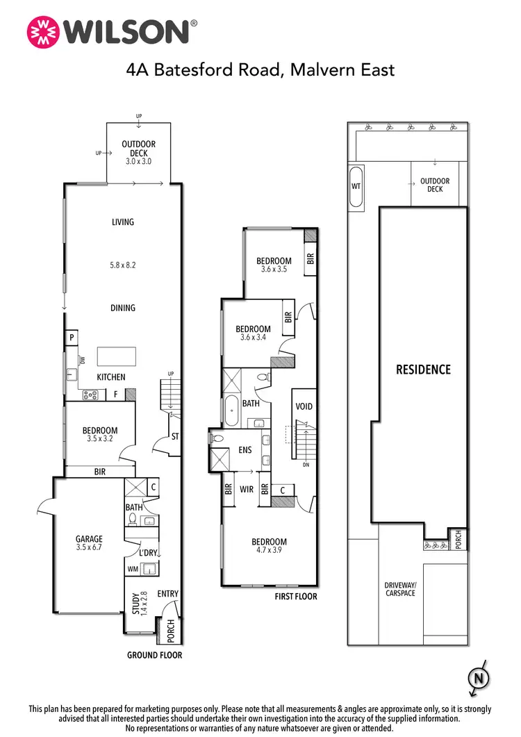 Floorplan of Homely townhouse listing, 4a Batesford Road, Malvern East VIC 3145
