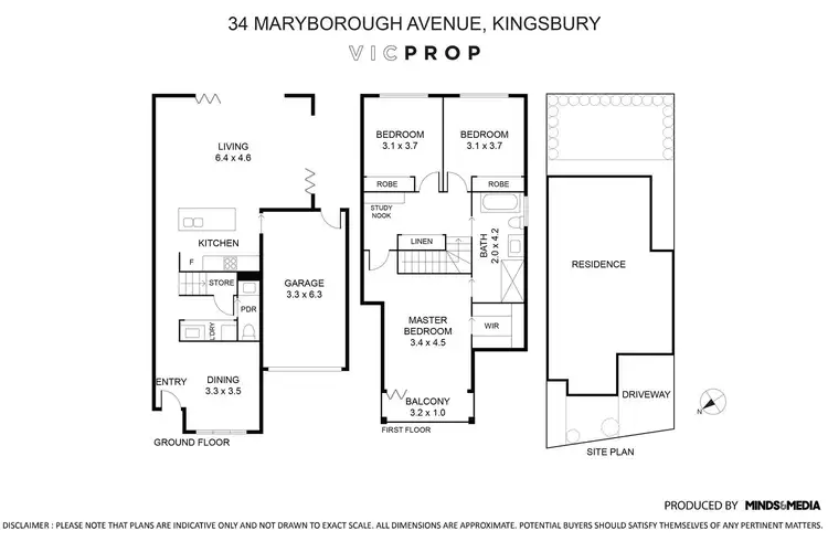 Floorplan of Homely house listing, 34 Maryborough Avenue, Kingsbury VIC 3083