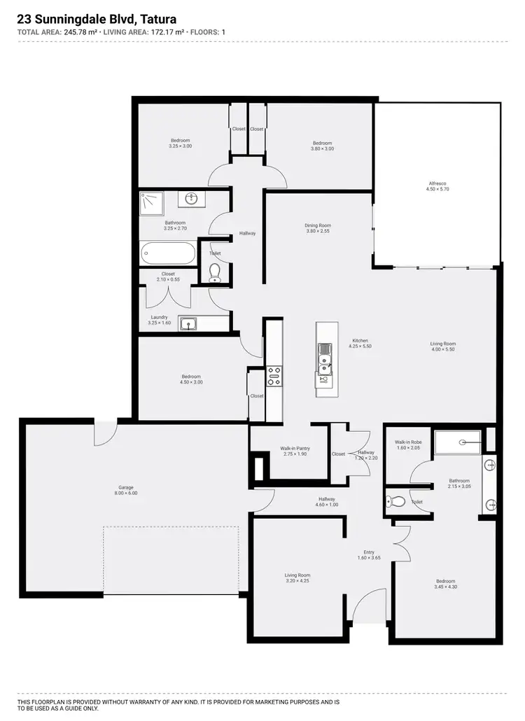 Floorplan of Homely house listing, 23 Sunningdale Boulevard, Tatura VIC 3616