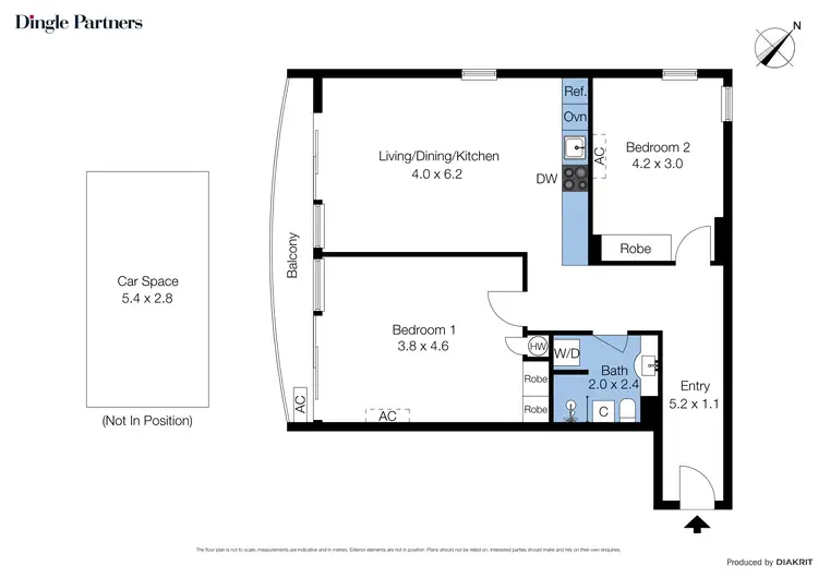 Floorplan of Homely apartment listing, 3403/288 Spencer Street, Melbourne VIC 3000