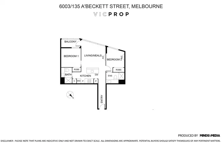 Floorplan of Homely apartment listing, 6003/135 Abeckett Street, Melbourne VIC 3000