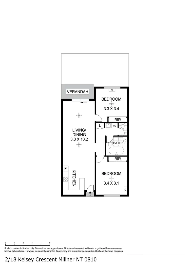 Floorplan of Homely unit listing, 2/18 Kelsey Crescent, Millner NT 810