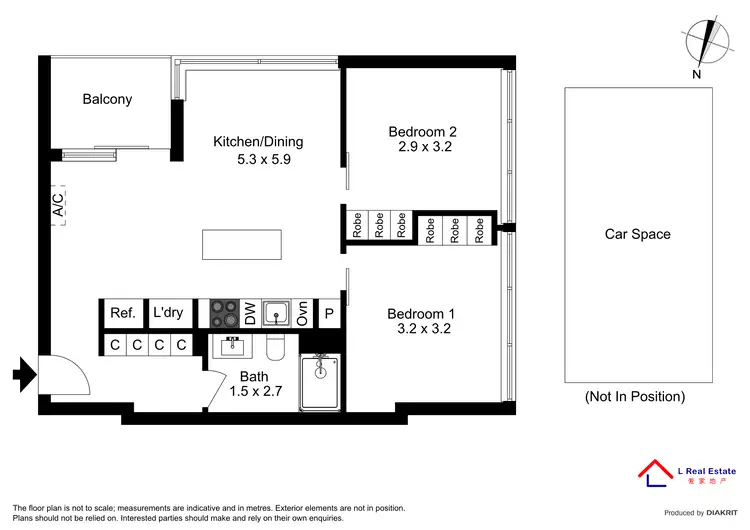 Floorplan of Homely apartment listing, 1703/33 Rose Lane, Melbourne VIC 3000