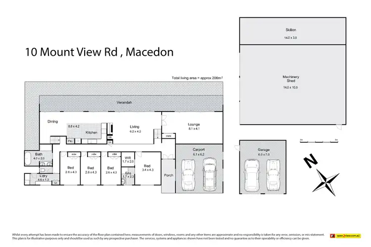 Floorplan of Homely house listing, 10 Mount View Road, Macedon VIC 3440