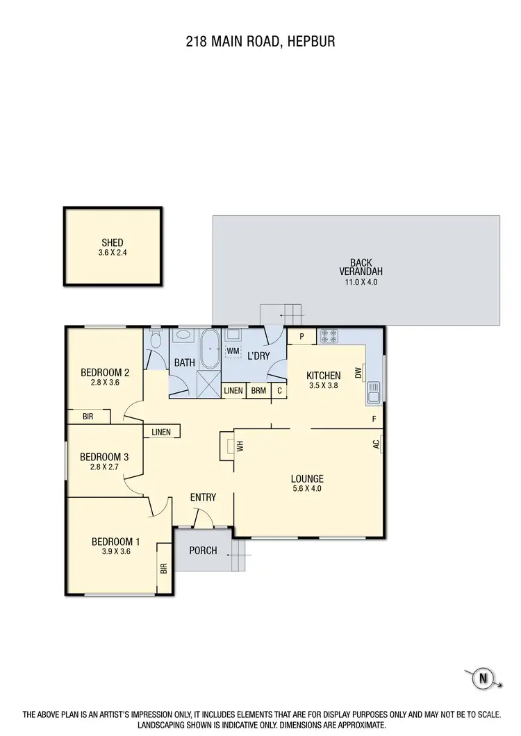 Floorplan of Homely house listing, 218 Main Road, Hepburn VIC 3461