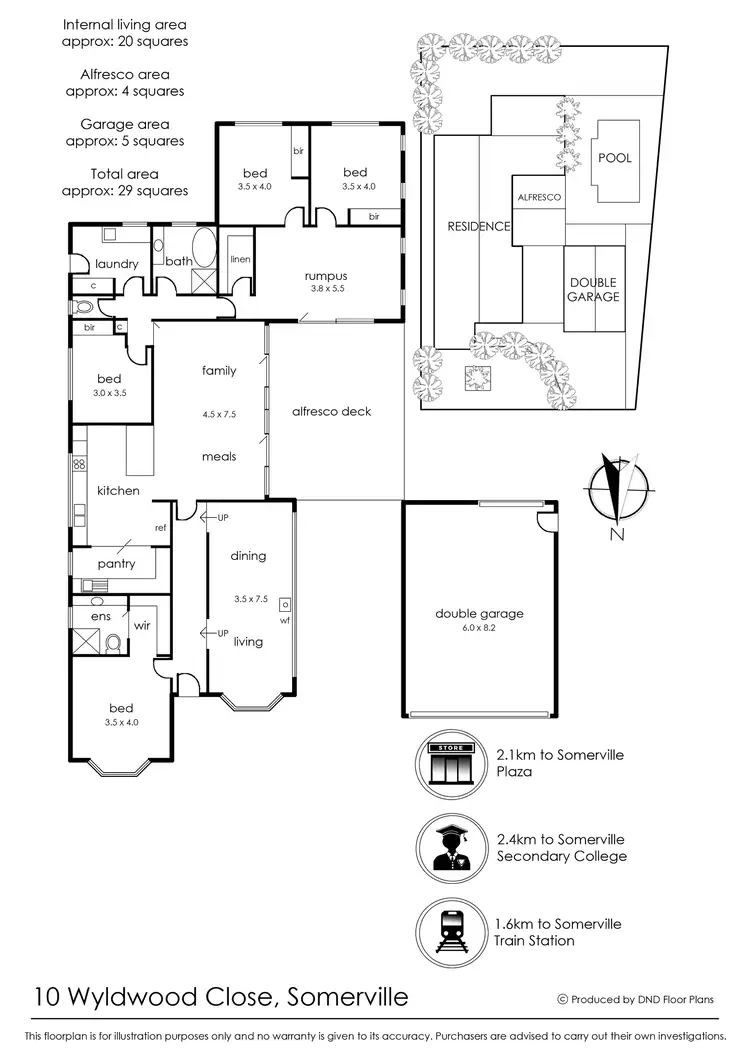 Floorplan of Homely house listing, 10 Wyldwood Close, Somerville VIC 3912