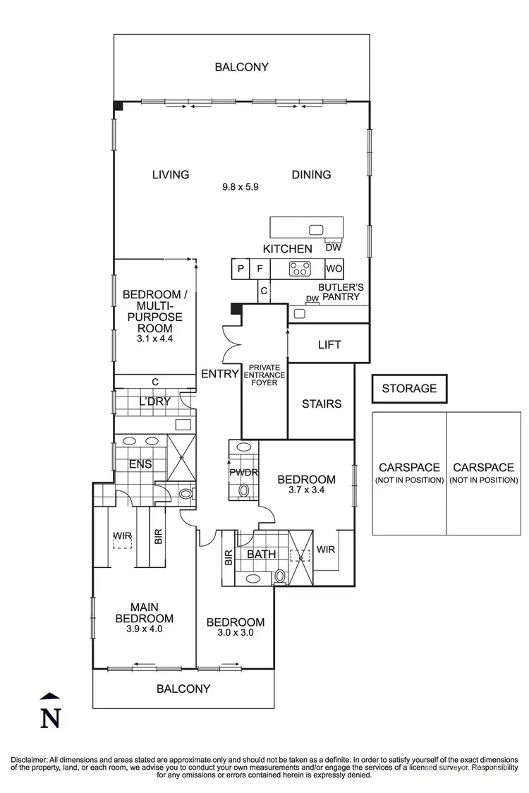 Floorplan of Homely apartment listing, 201/281 Barkers Road, Kew VIC 3101