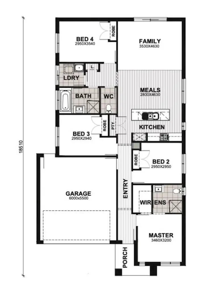 Floorplan of Homely house listing, 17 Mansfield Drive, Werribee VIC 3030