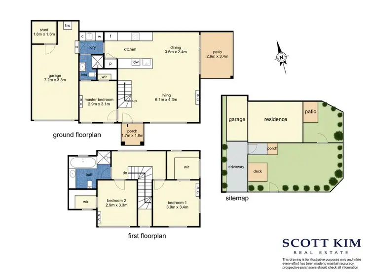 Floorplan of Homely townhouse listing, 41A Berkeley Street, Huntingdale VIC 3166