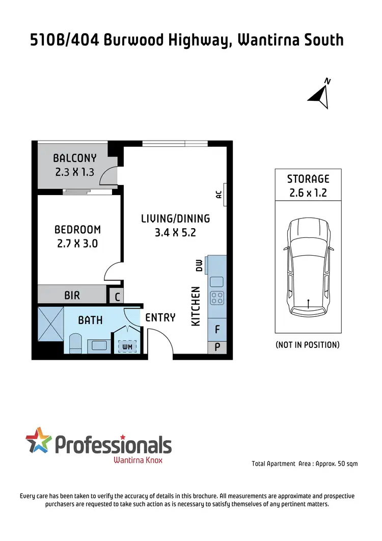 Floorplan of Homely apartment listing, 510B/404 Burwood Highway, Wantirna South VIC 3152