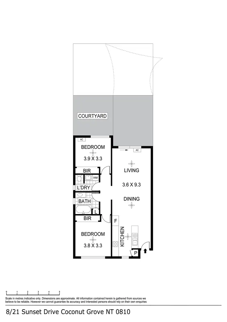 Floorplan of Homely unit listing, 8/21 Sunset Drive, Coconut Grove NT 810