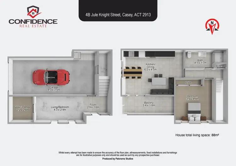 Floorplan of Homely townhouse listing, 4B Jule Knight Street, Casey ACT 2913