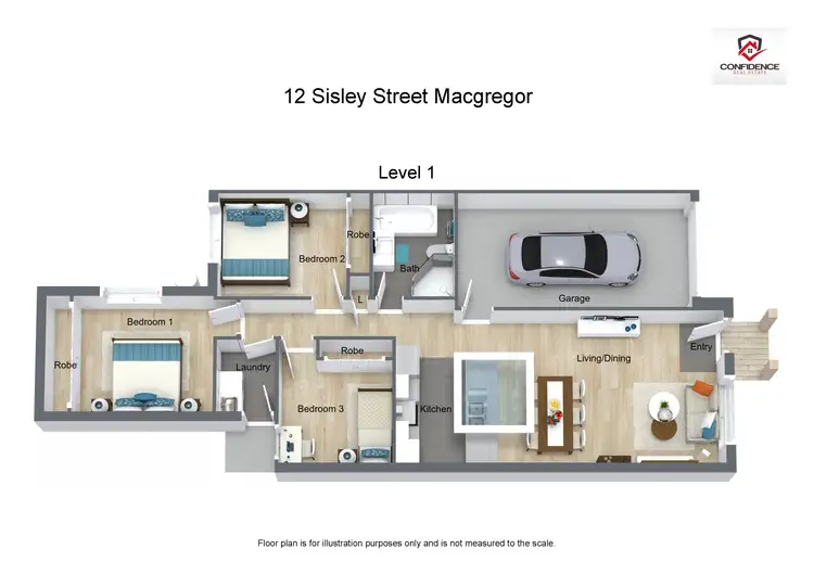 Floorplan of Homely house listing, 12 Sisely Street, Macgregor ACT 2615