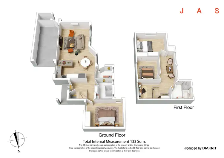 Floorplan of Homely townhouse listing, 21B Marcus Avenue, West Footscray VIC 3012