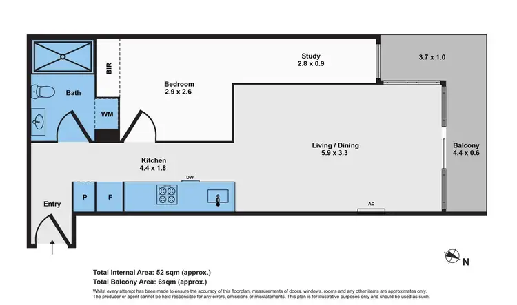 Floorplan of Homely apartment listing, 2111/65 Dudley Street, West Melbourne VIC 3003