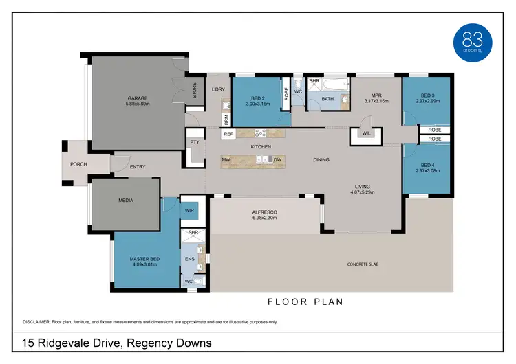 Floorplan of Homely house listing, 15 Ridgevale Drive, Regency Downs QLD 4341