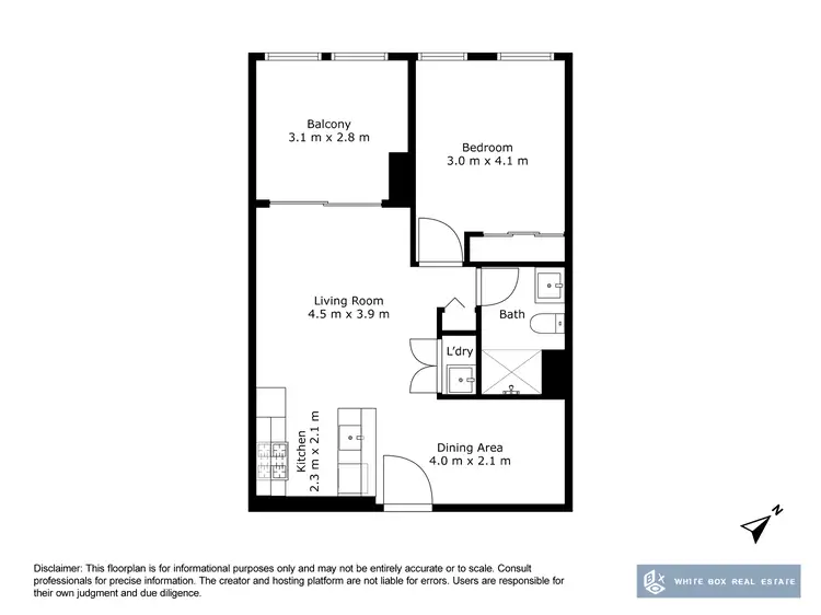 Floorplan of Homely apartment listing, 1307/259 Normanby Road, South Melbourne VIC 3205