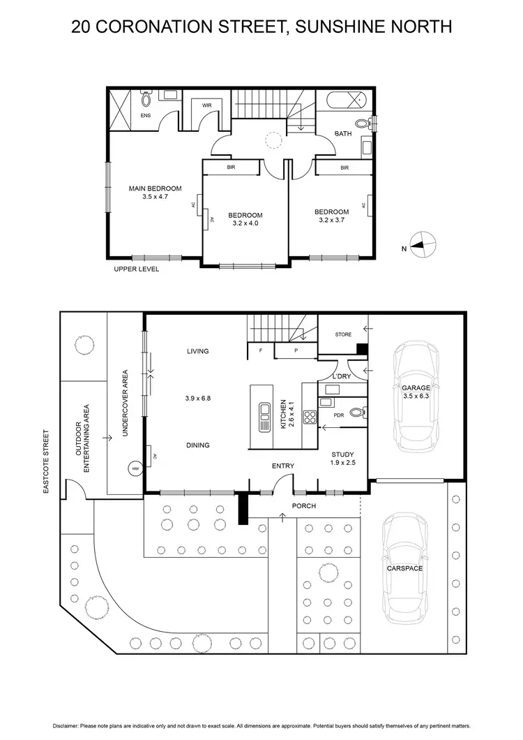 Floorplan of Homely townhouse listing, 20 Coronation Street, Sunshine North VIC 3020