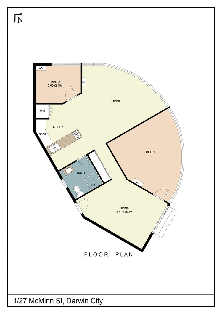 Floorplan of Homely unit listing, 1/27 McMinn Street, Darwin City NT 800