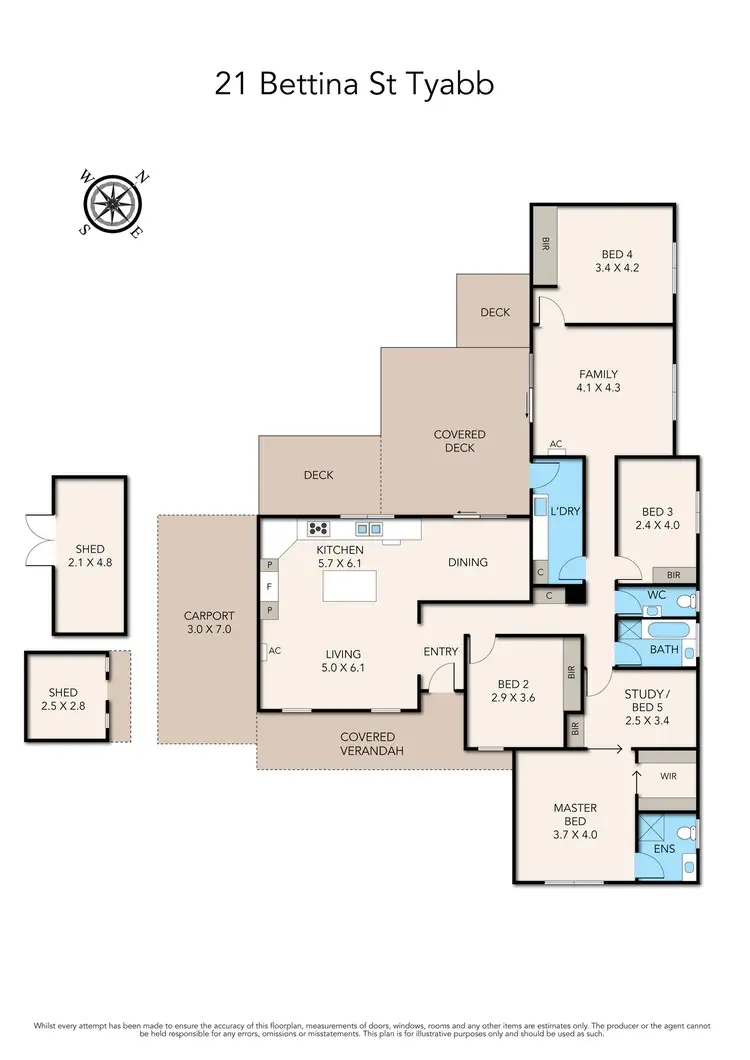 Floorplan of Homely house listing, 21 Bettina Street, Tyabb VIC 3913